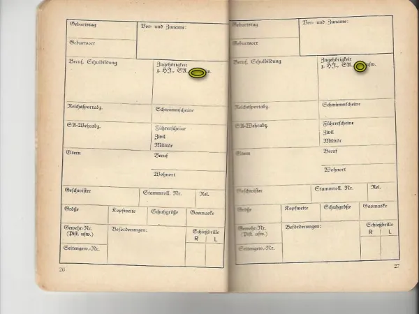 ww2 German Wehrmacht Zugführerbuch auch für SS Einheiten