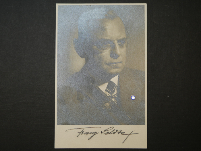 Autograph – Franz Seldte (1882–1947) – Portrait postcard with handwritten signature. National Leader of the "Stahlhelm" paramilitary organization