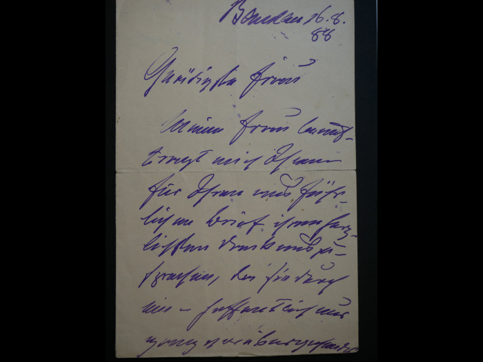 Autograph - Eduard Georg Graf von Bethusy-Huc (1829-1893), eigenhändig geschriebener Brief