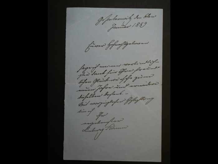 Autograph - Friedrich Graf zu Limburg-Stirum, deutscher Diplomat, Politiker und Staatssekretär im Auswärtigen Amt des Deutschen Kaiserreichs