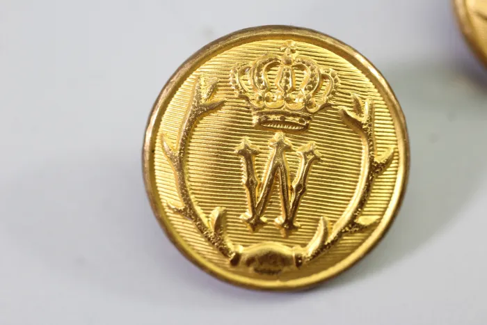 2x original Metall Uniform Knopf Uniformknopf der Deutschen Jägerschaft, Kaiserreich