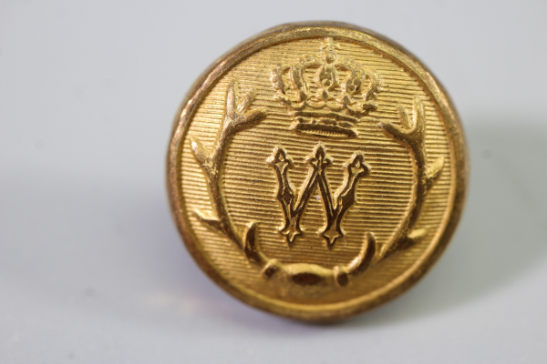 4x original Metall Uniform Knopf Uniformknopf der Deutschen Jägerschaft, Kaiserreich