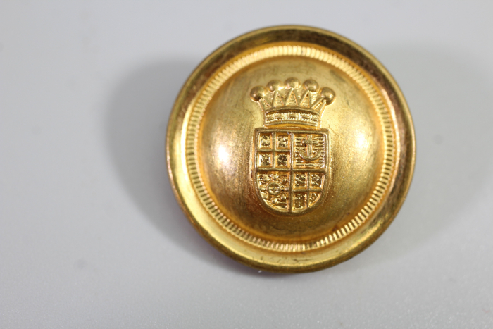 Livree Uniformknopf mit Wappen schwedisch Knopf aus Metall, Uniform Knopf.