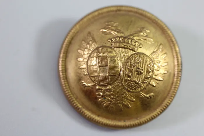 Livery uniform button, metal button, uniform button, from an old uniform tailor's shop, original piece