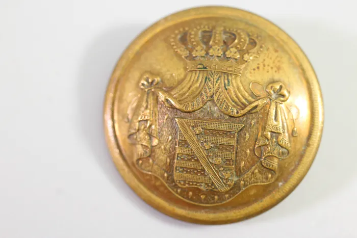Livery uniform button, metal button, uniform button, from an old uniform tailor's shop, original piece