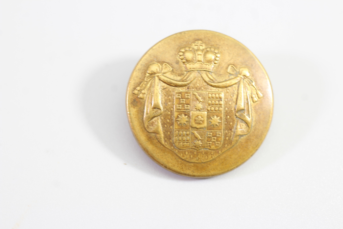 Livery uniform button, metal button, uniform button, from an old uniform tailor's shop, original piece