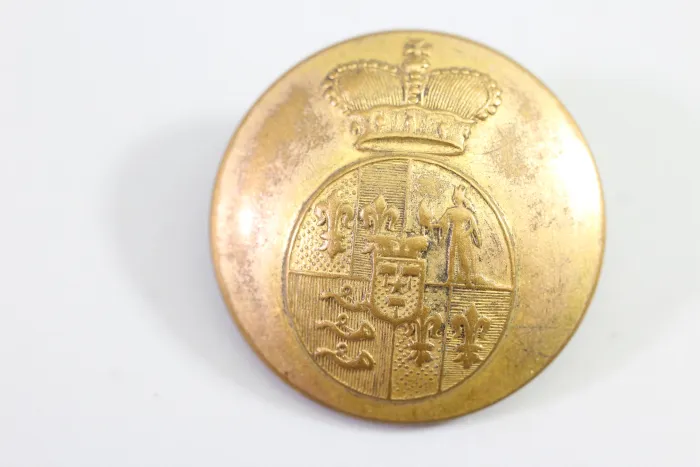 Livery uniform button, metal button, uniform button, from an old uniform tailor's shop, original piece
