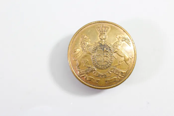 Livery uniform button, metal button, uniform button, from an old uniform tailor's shop, original piece