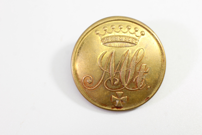 Livery uniform button, metal button, uniform button, from an old uniform tailor's shop, original piece
