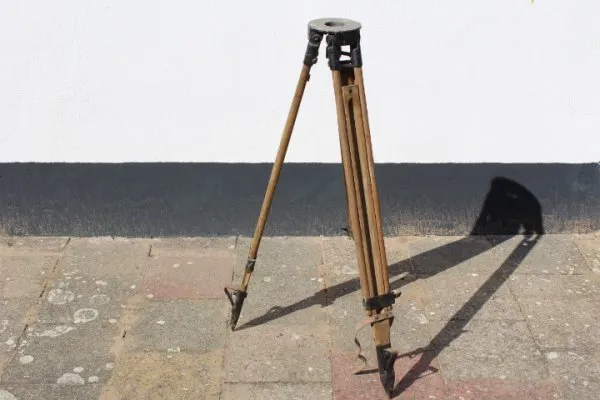 Ww2 Wehrmacht wooden tripod for reconnaissance / theodolite manufacturer Fennel Kassel