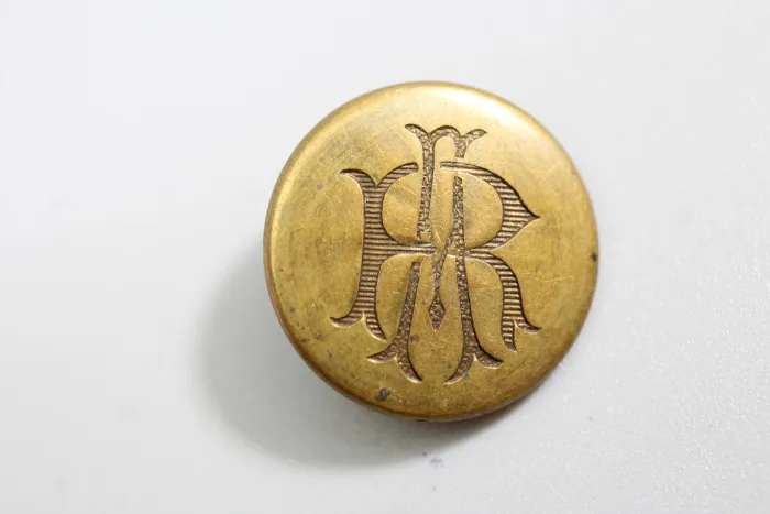 Livery uniform button, metal button, uniform button, from an old uniform tailor's shop, original piece
