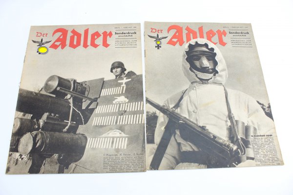 Wehrmacht Der Adler special print edition March 1, 1943 11 aircraft, 40 tanks and 15 bunkers and February 1, 1943 tested in the ice wind tunnel