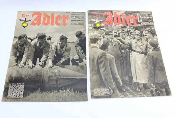 Wehrmacht Der Adler Sonderdruck Ausgabe 1. Dezember 1943, Der Reichsmarschall  sowie 2. September 1943  Der schwere Brocken rollt