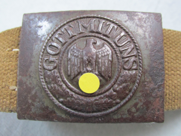 Belt buckle God with us DAK webbing leather tongue manufacturer