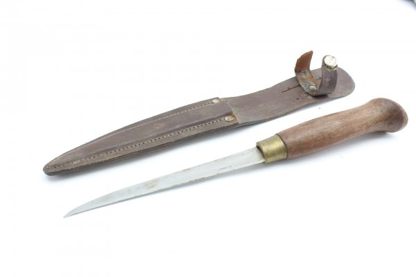 Altes Jagdliches Messer, wohl Filetiermesser, länge Gesamt ca 28 cm, Staniles