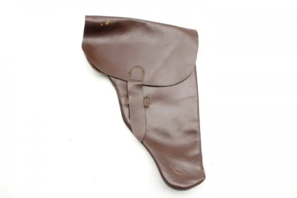 Original brown pistol pouch / holster, all seams closed,