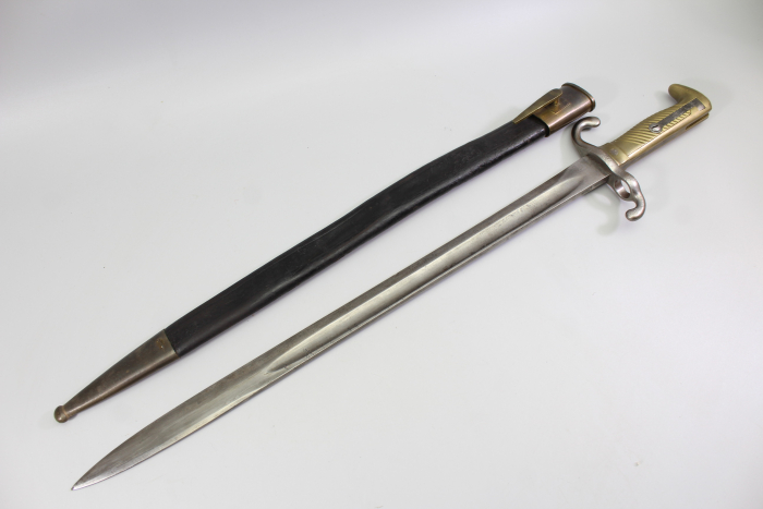 German Bayonet – Model 1871 (M1871), marked "58.R.R.6.139." and "E. Wilhelm Suhl"