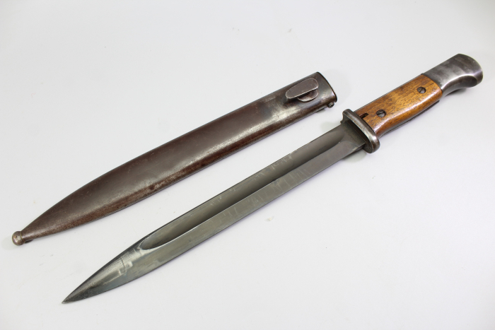 Seitengewehr k98, griechisches Model Nr. 6189, Hersteller E u. F Hörster Solingen, WAA Stempel, Jahr 1937