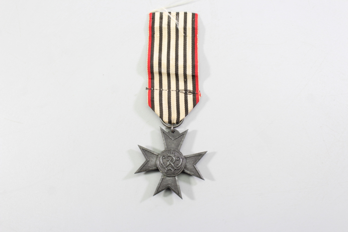 Prussian Merit Cross for War Aid Service (1916) on ribbon, worn