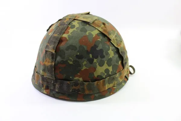 BW combat helmet with camouflage cover Flecktarn helme