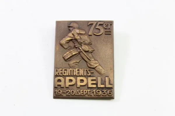 Badge commemorating the 75th meeting for the regimental roll call on 19-20 September 1936