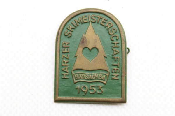 Anstecknadel Harzer Skimeisterschaften 1953 Badsachsa, Bad Sachsa
