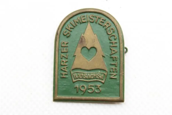 Anstecknadel Harzer Skimeisterschaften 1953 Badsachsa, Bad Sachsa