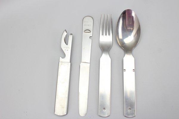 BW Bundeswehr cutlery set. BW Military Edition Eating Utensils Knife Spoon Fork Kit