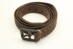 Brown leather belt / WaA, manufacturer jsd 1942