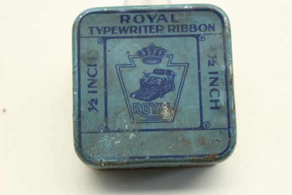 Royal Typewriter Ribbon in tin can