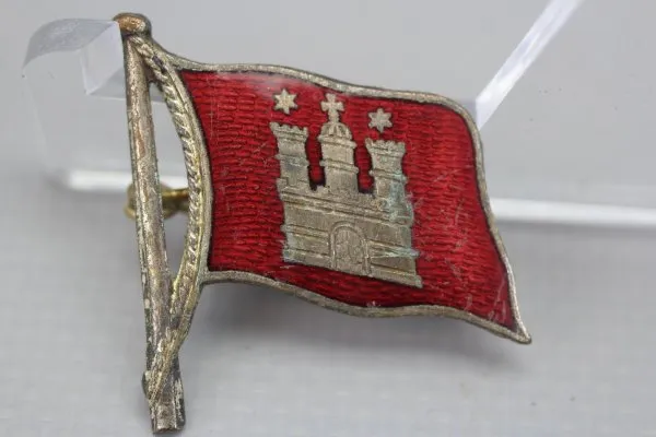 Circa 1930 City of Hamburg pin with enamel