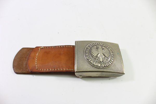 Koppelschloss Bundesadler Einigkeit-Recht-Freiheit mit brauner Lederlasche