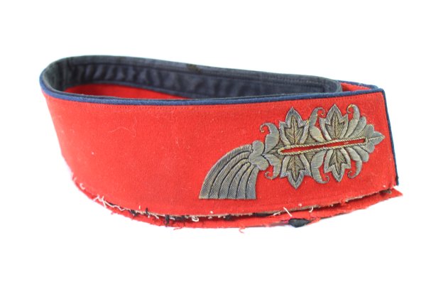 Prussian Collar Patches - Patches for Generals Hand-embroidered metal thread on red cloth