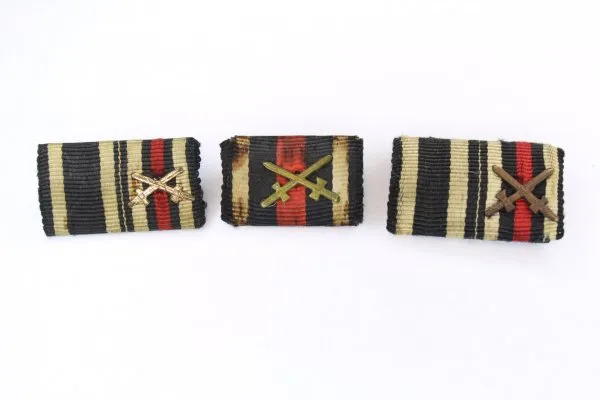 3 field clasps / ribbon clasps for WW1 veterans