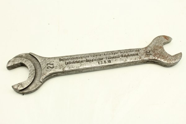 ww2 Germann wrench for side straightener-carriage-axle bearing-axle suspension-air displacer-equalizer-filling valve-pipe brake