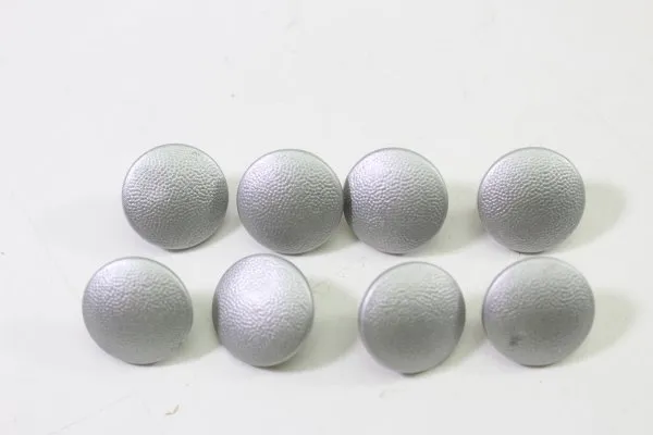 Silberfarbene Knöpfe 8 Stück für Schulterklappen, Uniform je 19 mm