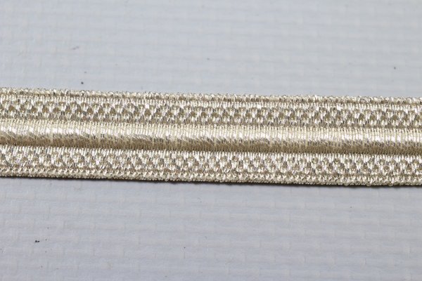 Uniform Collar Tab Braid Silver Braid, 9 mm wide