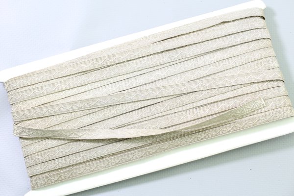 Uniform Collar Tab Braid Silver Braid, 7 mm wide