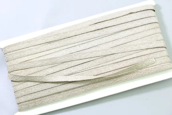 Uniform Collar Tab Braid Silver Braid, 7 mm wide  1 piece = 1 m
