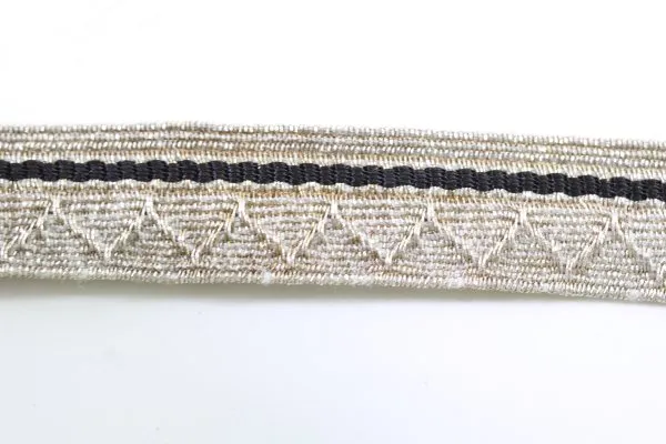 Tresse Uniform Kragenspiegel Silber Litze Litzenbreite10 mm   1 Stück = 0,5 m Preis pro 0,5 m
