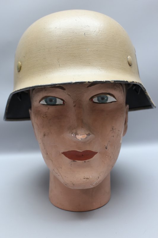 WW2 Wehrmacht DAK steel helmet M40 with 1 emblem Afrikakorps - camouflage finish