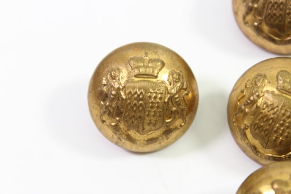 8x Officer's Buttons, Bavaria, Manufacturer F.A.& Co. Vienna