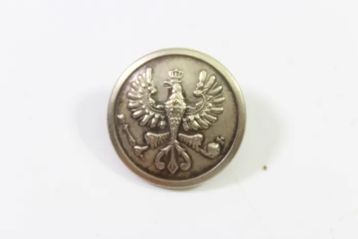 2x Preußischer Uniformknopf Metall, 25 mm Hersteller I.C.M Berlin