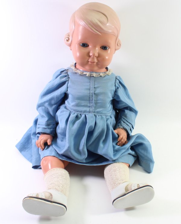 Old Schildkröt Celluloid Doll Inge, 52 cm, circa 1950