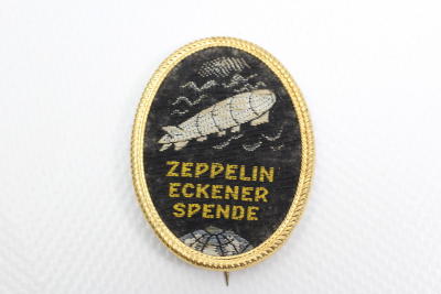 Zeppelin Eckener donation Cloth badge on metal