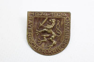 JUBILEE BADGE 1874-1924 for the 50th anniversary of the Bavarian Warrior League.
