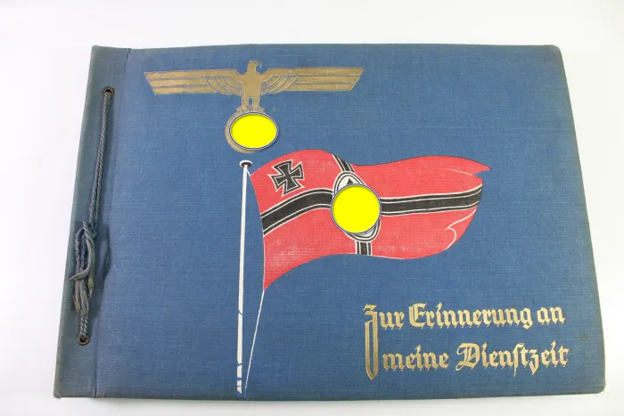 Photo albums belonging to a naval soldier on a submarine, torpedo boat Jaguar, and submarine escort vessel Saar