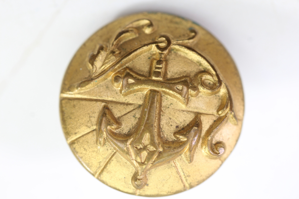 7 Metall Knöpfe Marine Ausgehuniform, Bestand aus einer alten Uniformschneiderei