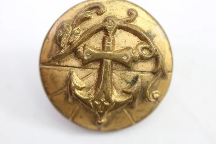 7 Metall Knöpfe Marine Ausgeh Uniform, Bestand aus einer alten Uniformschneiderei