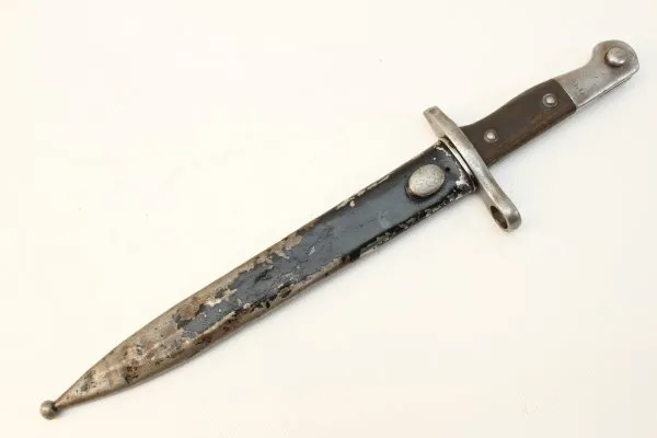 Bayonet with manufacturer marking and numbering on the grip